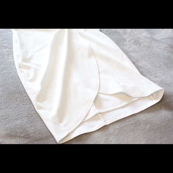 Blue Blush Ivory Wrap Tie Mini Dress - Picture 3 of 8